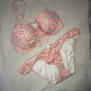 Rainbow bandeau two piece from Victoria’s Secret